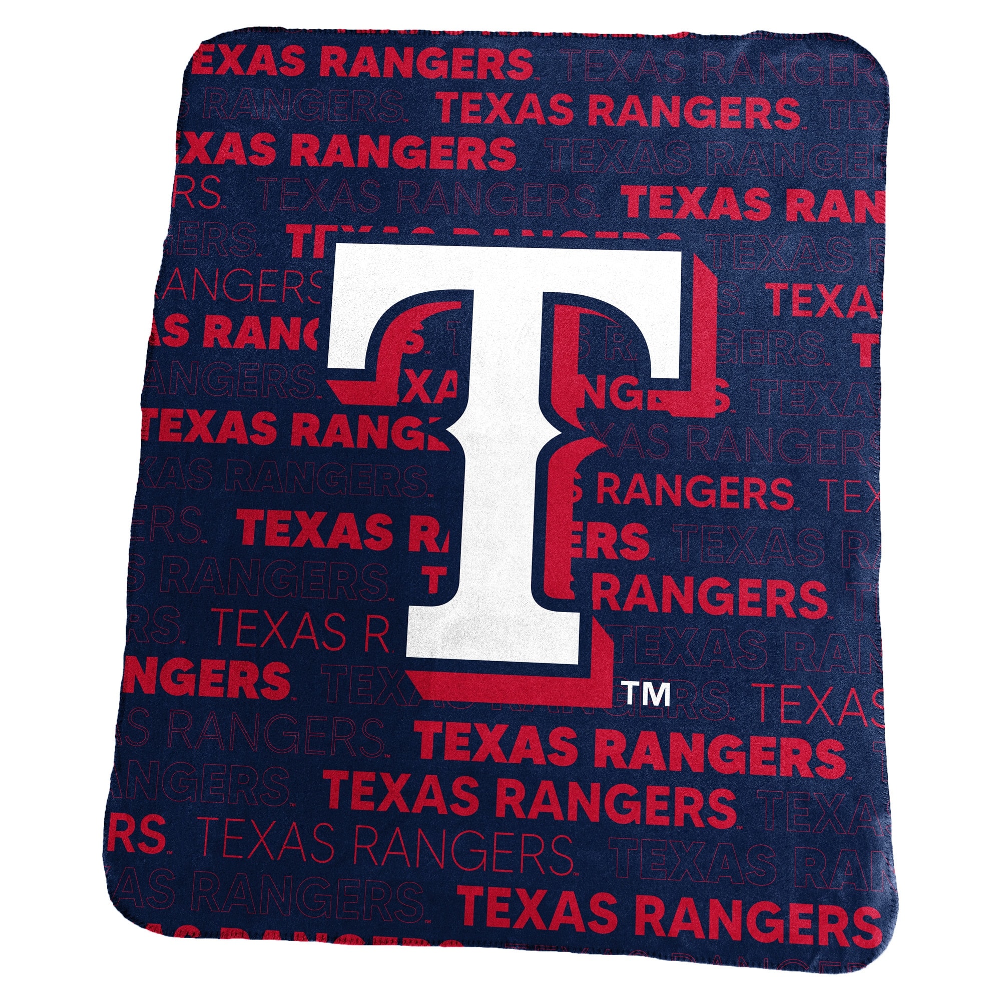 Logo Brands - Texas Rangers Classic Fleece Throw Blanket - Multicolor