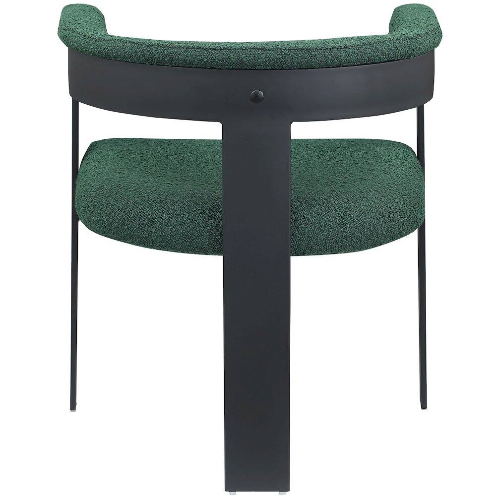 Alt View 1. Meridian Furniture - Romeo Green Boucle Fabric Dining Chair, Set of 2 - Green.