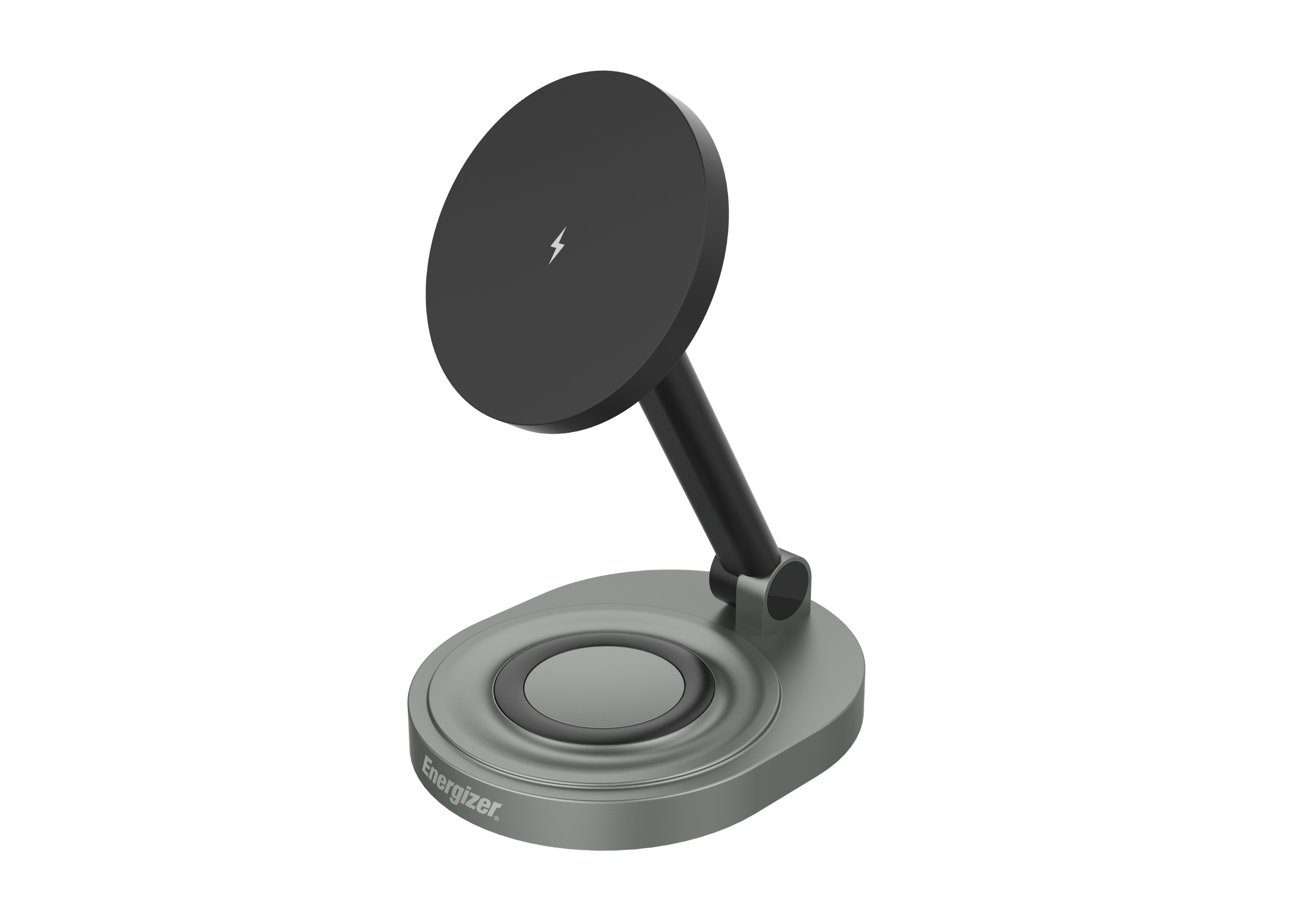 Alt View 4. Energizer - 2-in-1 15W Magnetic MagSafe/Qi2 Compatible Fast 15W Charger, Charging Station/Stand for iPhone + AirPods + Apple Watch - Black.