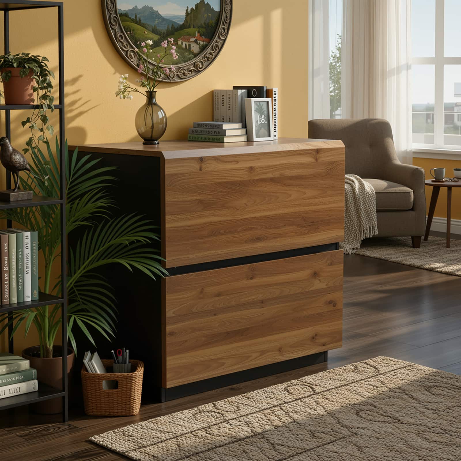 ModernMate - 31"W 2 Drawer Wood Lateral File Cabinet with Anti-tilt Mechanism