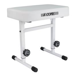 5 CORE - Keyboard Bench Piano Stool Thick Padded Seat Height Adjustable Keyboard Chair - White