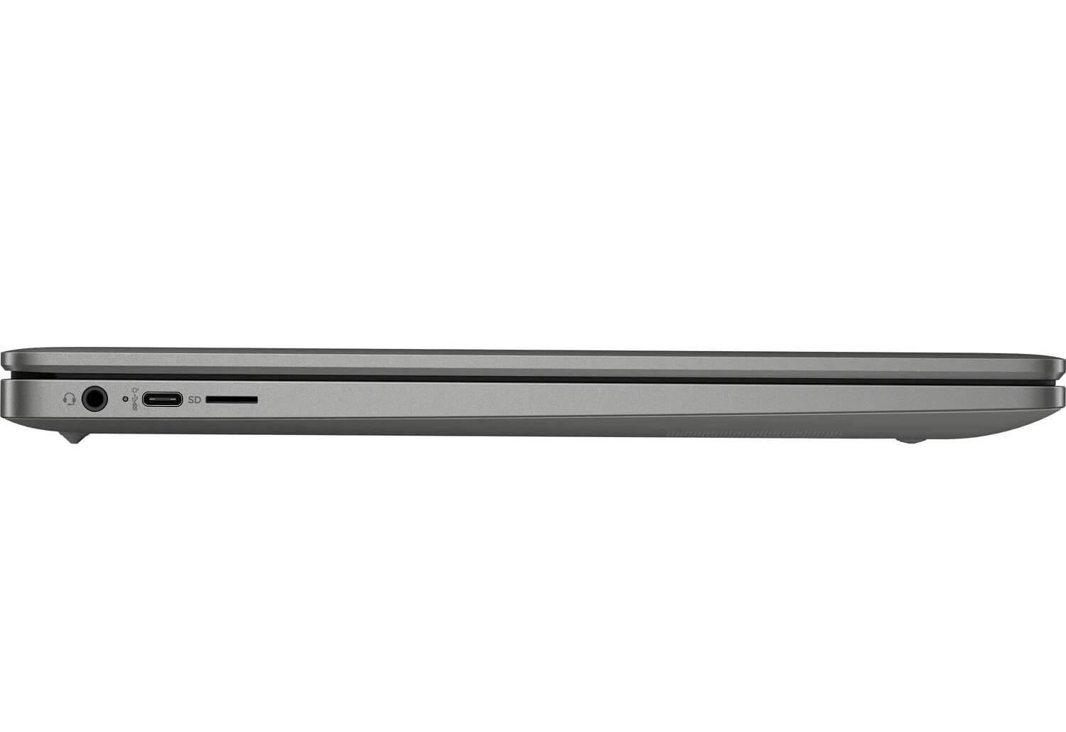 Alt View 2. HP - Chromebook 15a-nb0020ca 15.6” FHD Intel Core i3-N305 0.8 GHz up to 3.8 GHz 8 GB 128 GB eMMC Intel UHD Graphics Chrome OS - Mineral Silver.