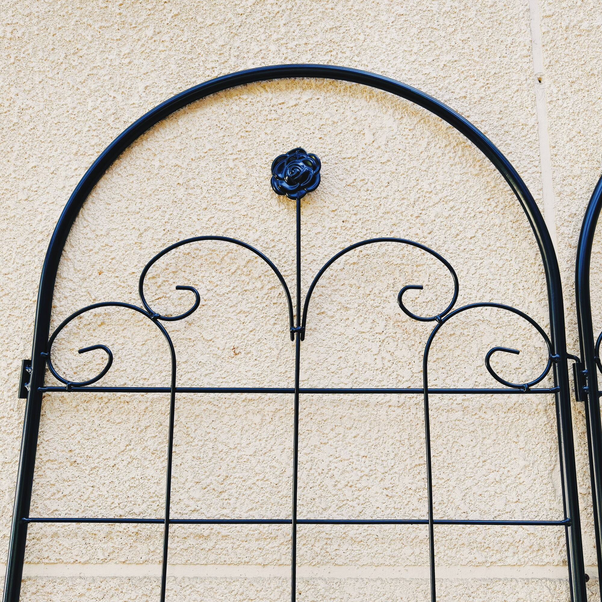 Alt View 1. Loheer - 7.2 x 1.6 ft 4 Pack Metal Garden Trellis - Rustproof Outdoor Plant Support.
