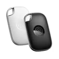 Tile by Life360 - Life360 Tile Pro - Powerful Bluetooth Tracker, Key Finder and Item Locator. iOS & Android Compatible. 2-Pack - Black/White - Front_Zoom