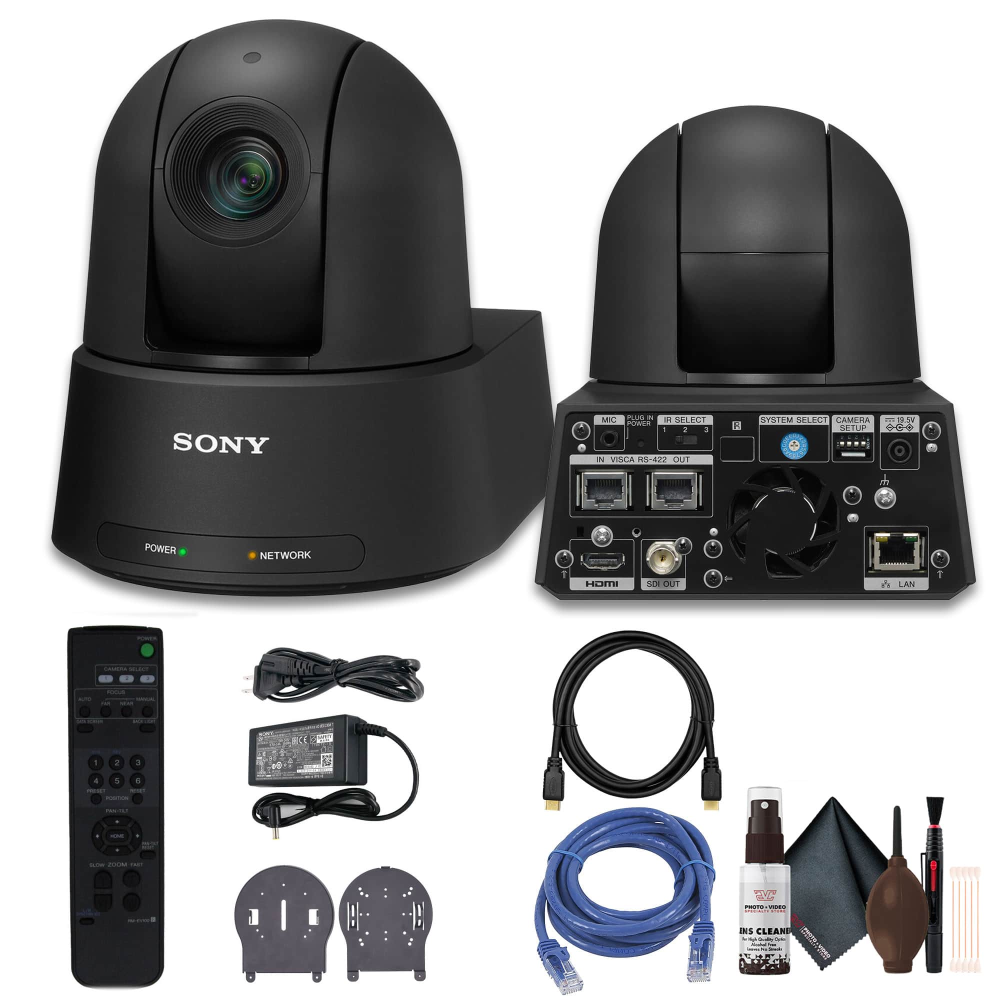 Sony - SRG-A12 4K PTZ Camera with Built-In AI and 12x Optical Zoom (Black) - White