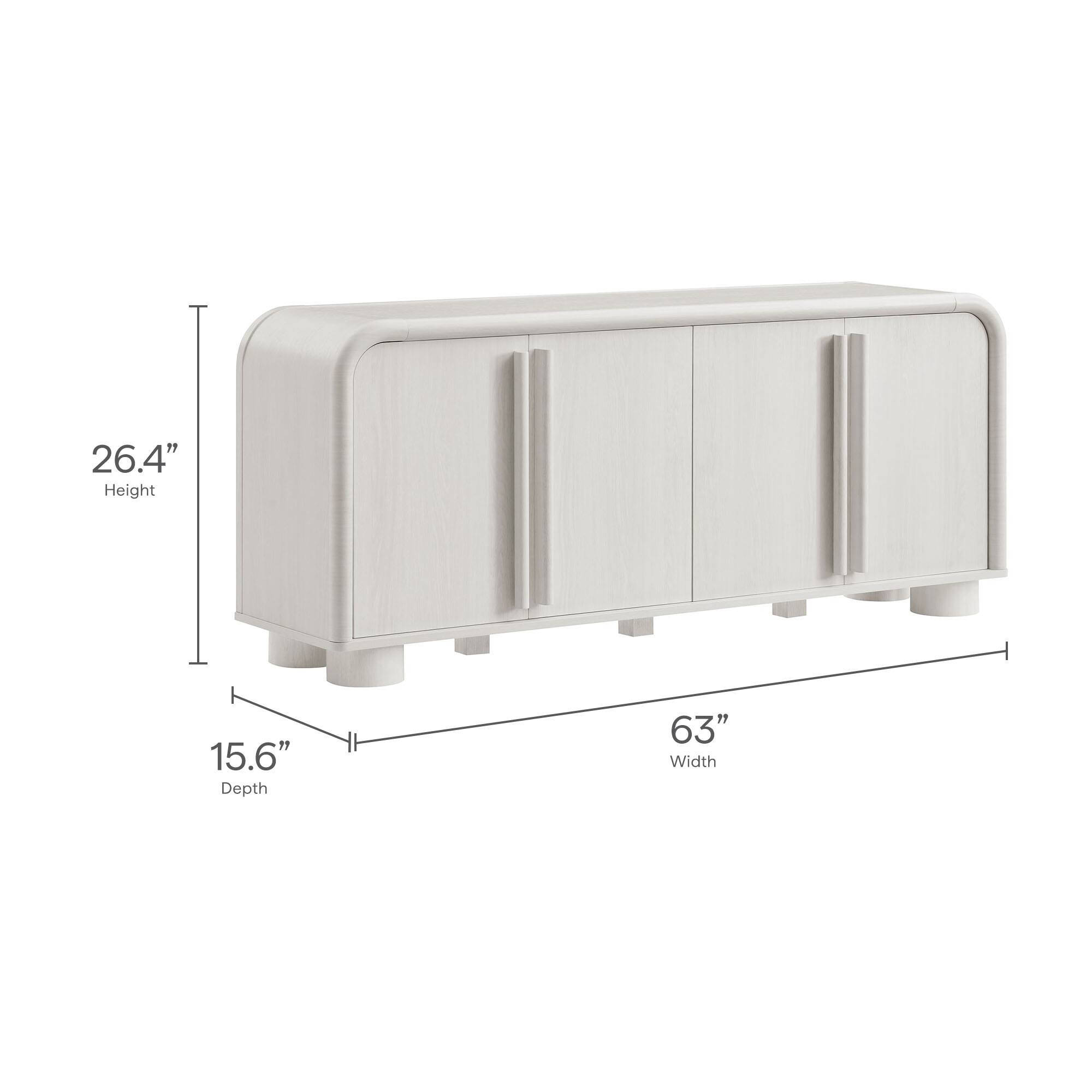 26.4" Height  
15.6" Depth  
63" Width