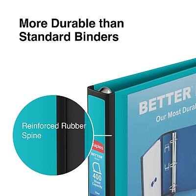 More Durable than Standard Binders

Reinforced Rubber Spine

BETTER
Our Most Durable
400 Sheet Capacity