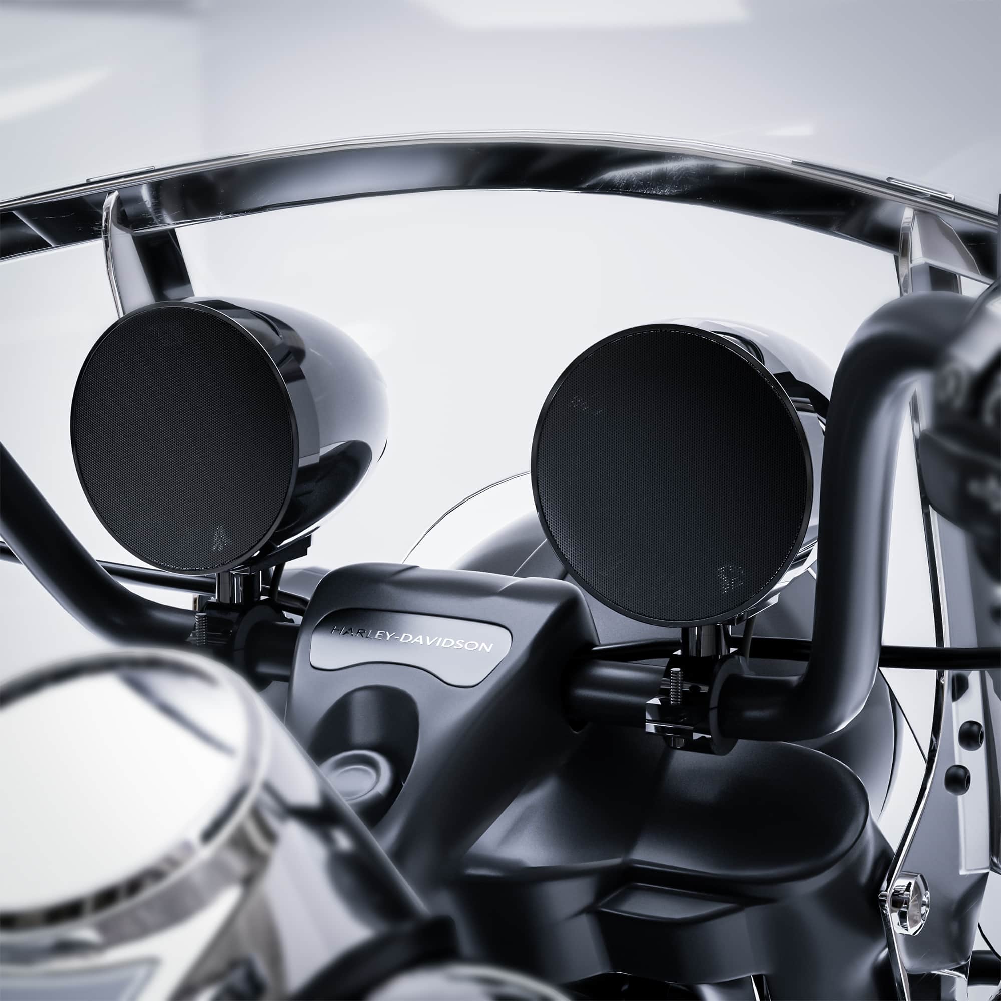 GoHawk - Motorcycle Bluetooth Speakers, 2-Speaker Waterproof Amplifier 4.1-CH Stereo Audio System w/ 4.25" Speakers for ATV, UTV - Black