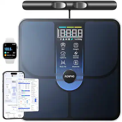 0AR E % stibkg 10:36 : 169.6 I BIMI 23.7 BMI Weight Body fat 31.4% 014/2028 18:1918 3 Unit Options Skeletal Muscle % Body fat Bluetooth S4 : - . I KANPO - Composition.Analysis- 169.6. 28 LatAs RENPHO .... ... Sure .... 0.. sns SPS --.. - - - | - - - scin Setacinn Comparison - - - - 1:801 - 70% - 14 1 - - 8.7%
