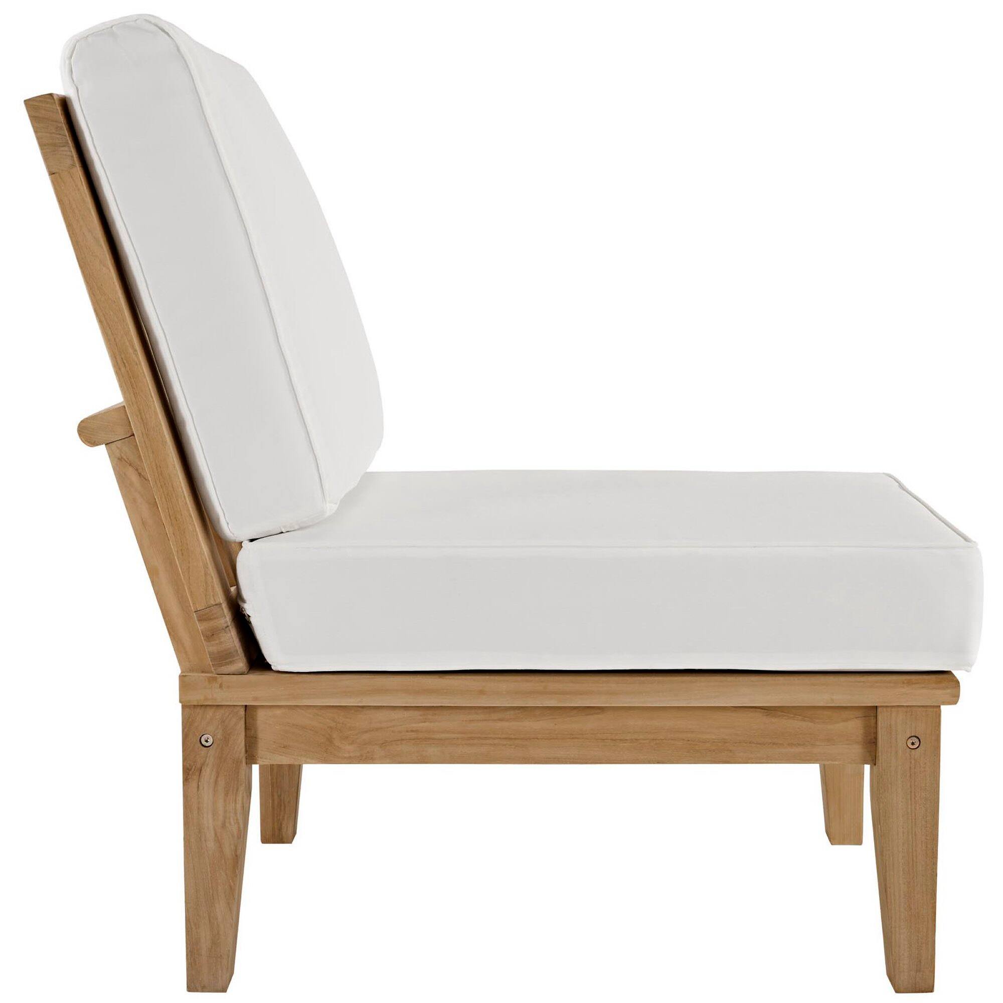 Alt View 1. Modway - Marina 2 Piece Outdoor Patio Teak Set by Modway - Natural White.