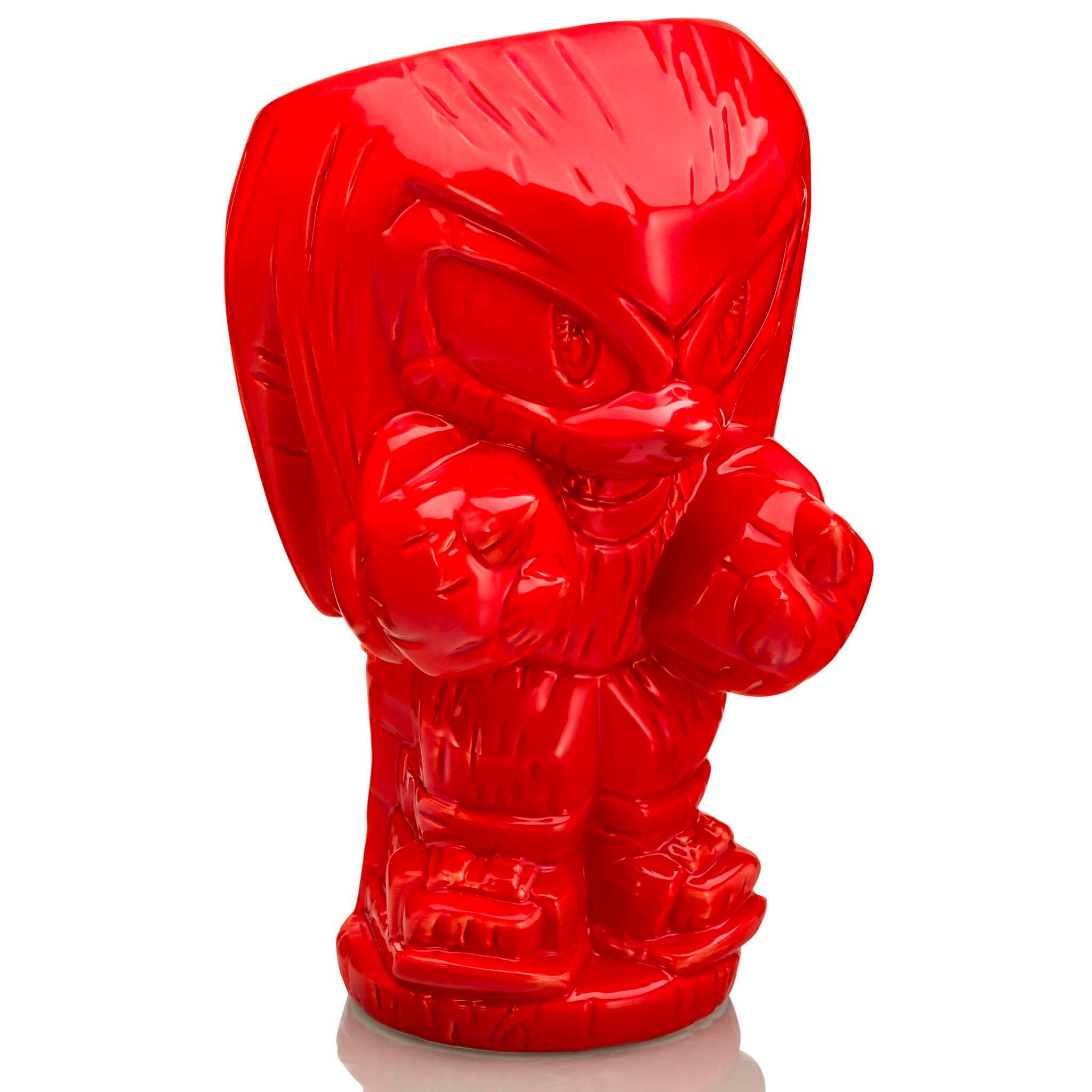 Alt View 1. ThinkGeek - Geeki Tikis Sonic The Hedgehog Knuckles Ceramic Mug | Holds 18 Ounces - Red.