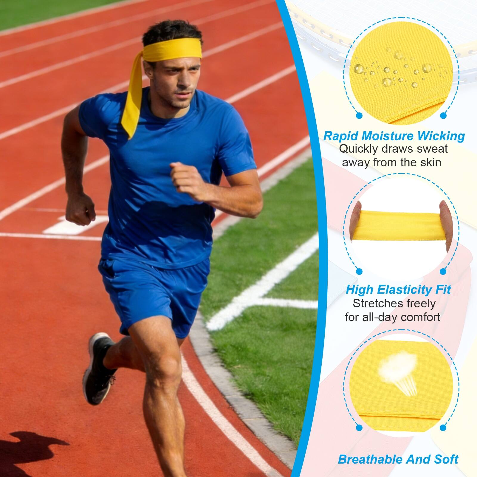 Rapid Moisture Wicking: Quickly draws sweat away from the skin  
High Elasticity Fit: Stretches freely for all-day comfort  
Breathable And Soft