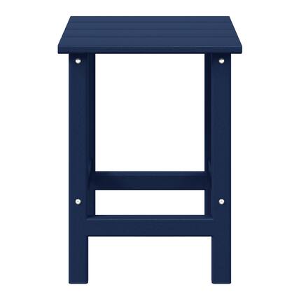 Front. WestinTrends - WestinTrends Malibu 14" square outdoor Side table for Adirondack chair - Navy Blue.