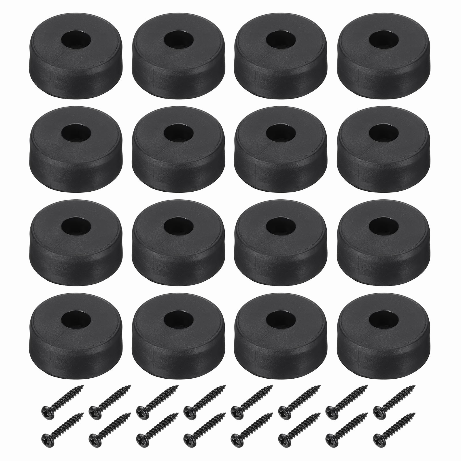 "Unique Bargains - Rubber Speaker Isolation Feet, 1.46""x0.59"" Anti-Vibration Pad with Screw for Electronic Speaker 16pcs - Black" price history on PriceWatchPro