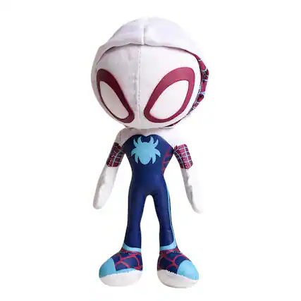 Front. Basic Fun - Marvel Spidey & His Amazing Friends 9 Inch Plush | Gwen - Blue.
