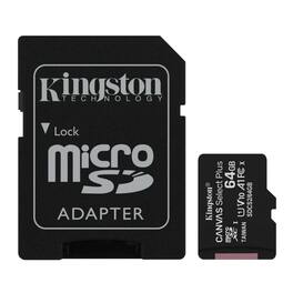 Kingston - 64GB 100MB/s Read Speed Canvas Durable A1-Rated Memory Cards (2-Pack)
