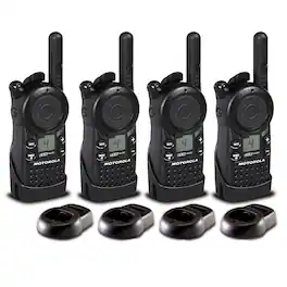 Motorola Solutions - 4 x Motorola CLS1410 UHF 1 W 4-Channel 2-Way Radio (CLS1410) - 4 Pack Bundle - Black