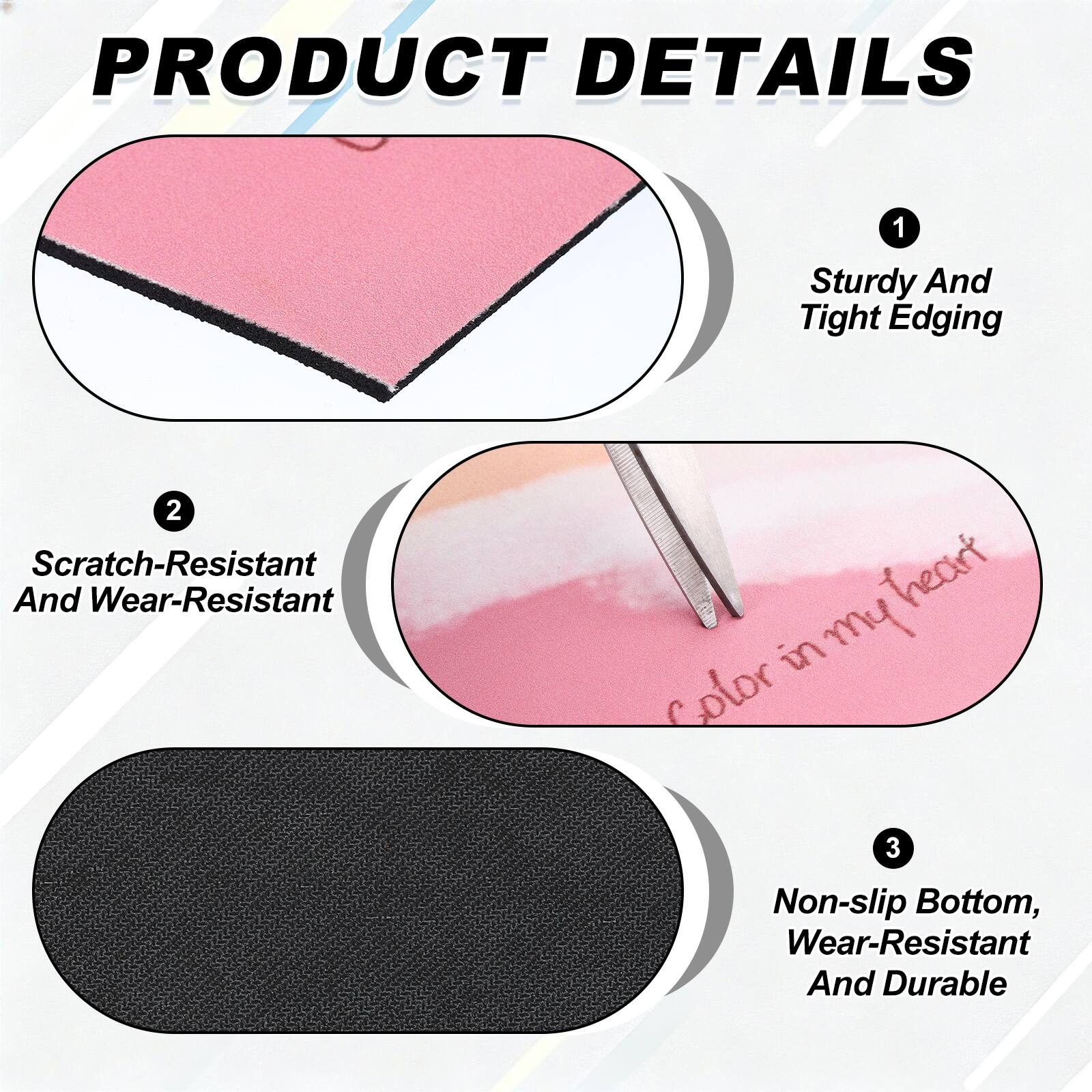 PRODUCT DETAILS

1. Sturdy And Tight Edging
2. Scratch-Resistant And Wear-Resistant
3. Non-slip Bottom, Wear-Resistant And Durable