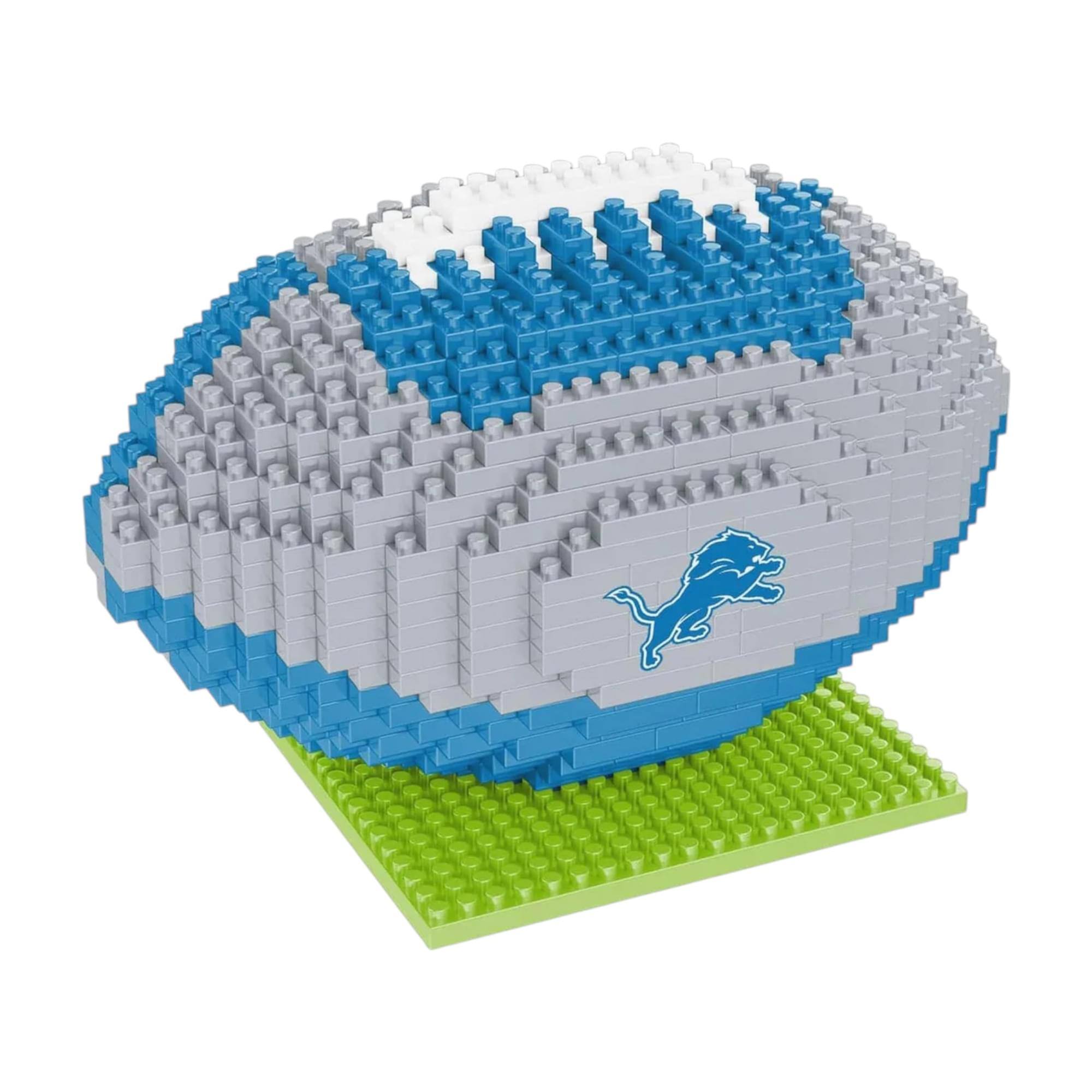 Alt View 2. Forever Collectibles - Detroit Lions NFL BRXLZ Football 728-Piece Building Block Set - Blue.
