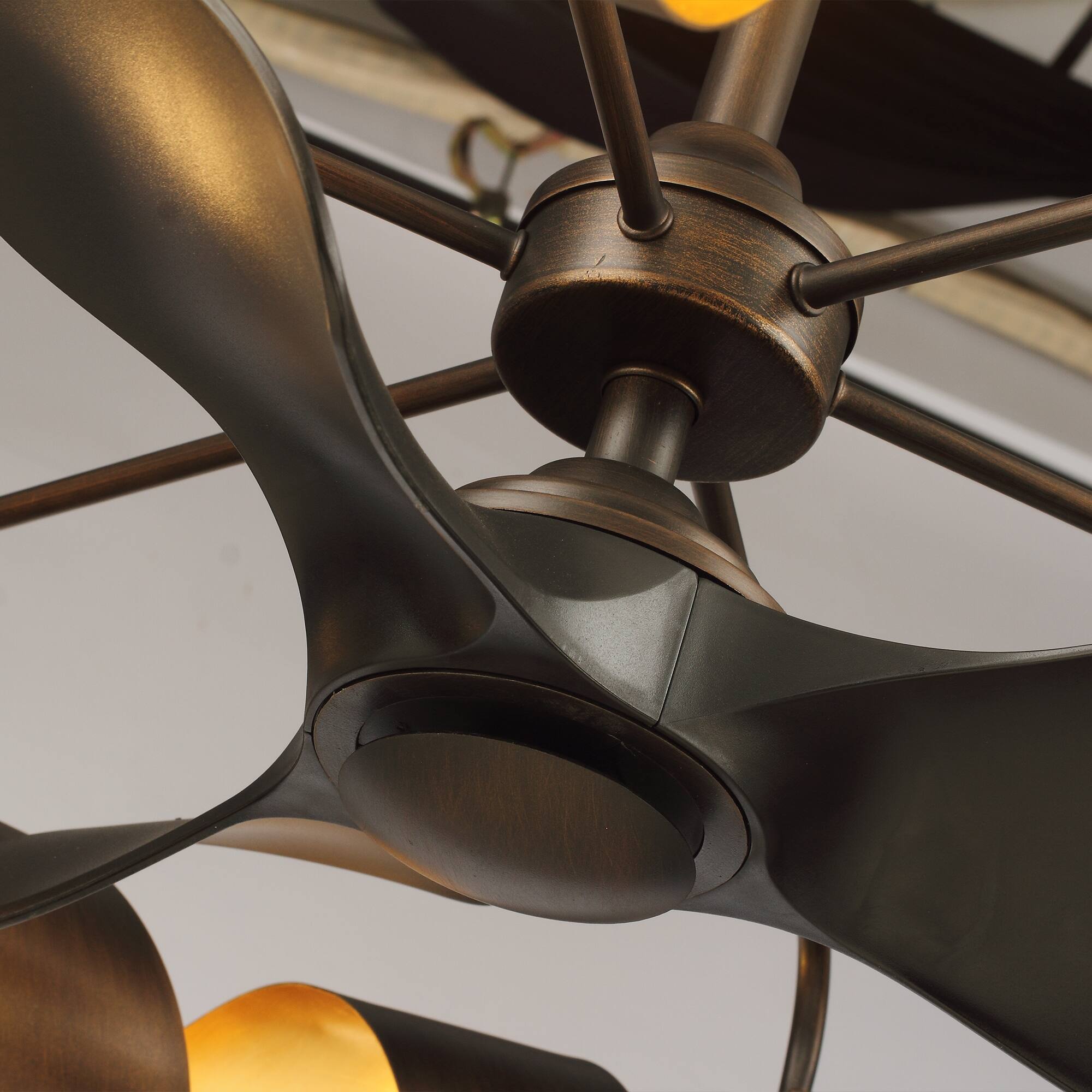 Alt View 3. Parrot Uncle - 37-Inch  Vintage Ribbon Fandelier Ceiling Fan with Remote - MULTI/OTHER CLRS.