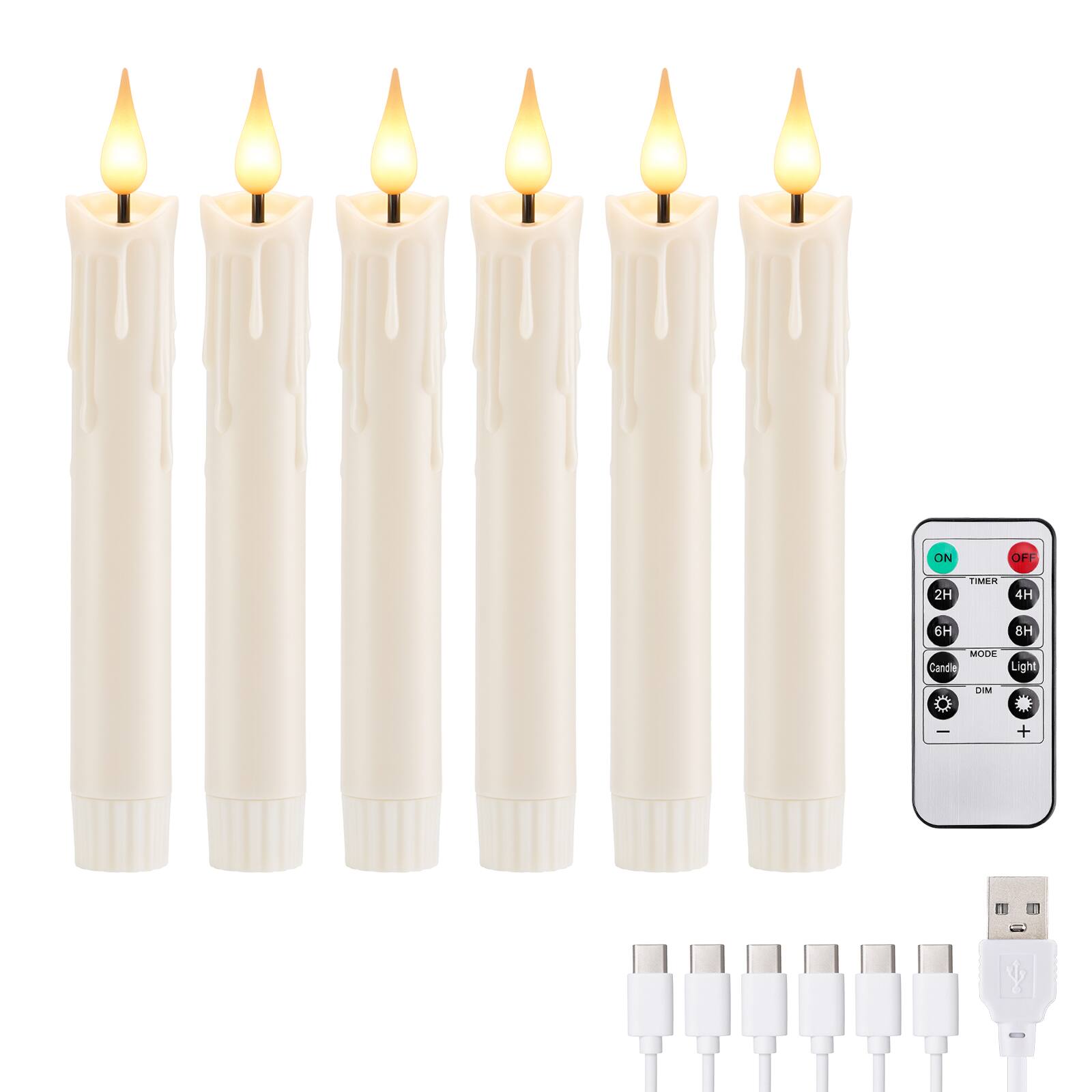 ON  
OFF  
TIMER  
2H  
4H  
6H  
8H  
MODE  
Candle Light  
DIM  
-  
+