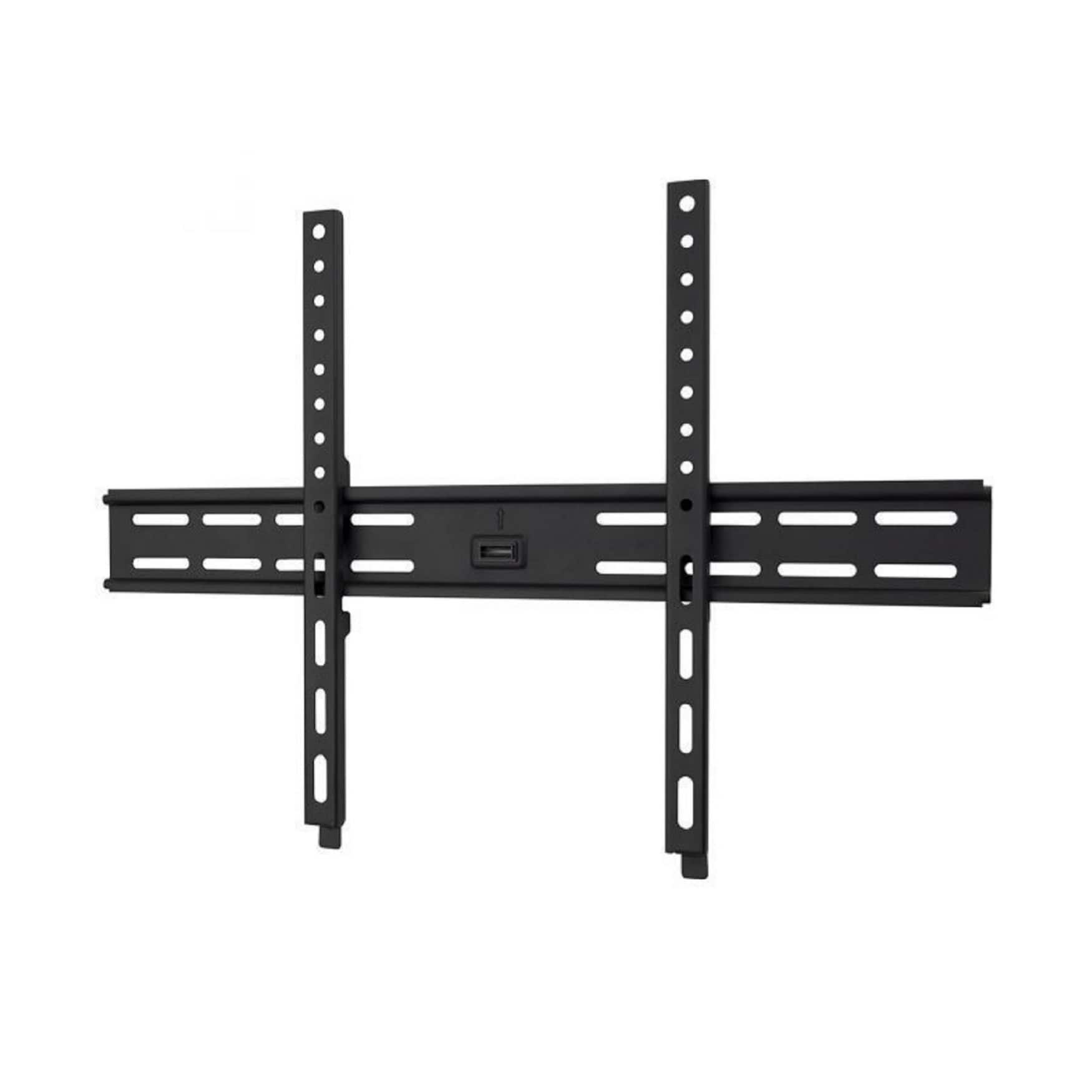 Philips - Thin-Profile Fixed TV Wall Mount for Up To 90-Inch Flat Screen - Black