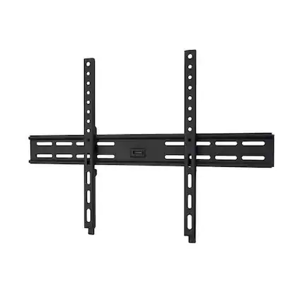 Front. Philips - Philips Thin-Profile Fixed TV Wall Mount for Up To 90-Inch Flat Screen (Black) - Black.
