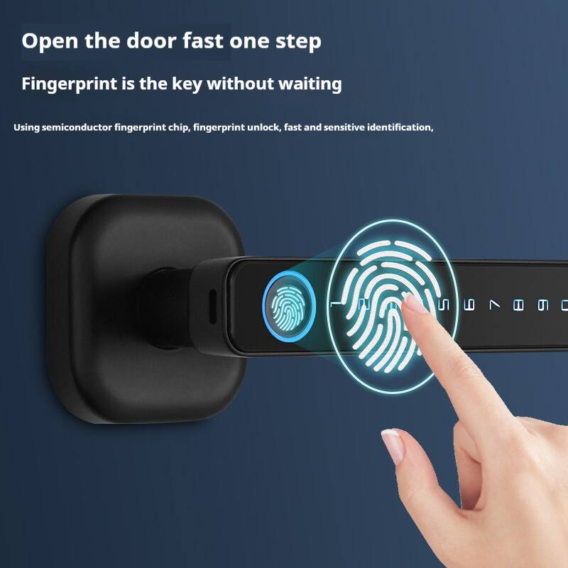 Open the door fast one step  
Fingerprint is the key without waiting  

Using semiconductor fingerprint chip, fingerprint unlock, fast and sensitive identification.