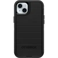 OtterBox - Defender Series Pro Hard Shell for Apple iPhone 15 Plus and Apple iPhone 14 Plus - Black - Front_Zoom