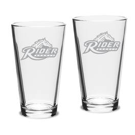 Jardine - Rider Broncs 16oz. Two-Piece Classic Pub Glass Set - Multicolor