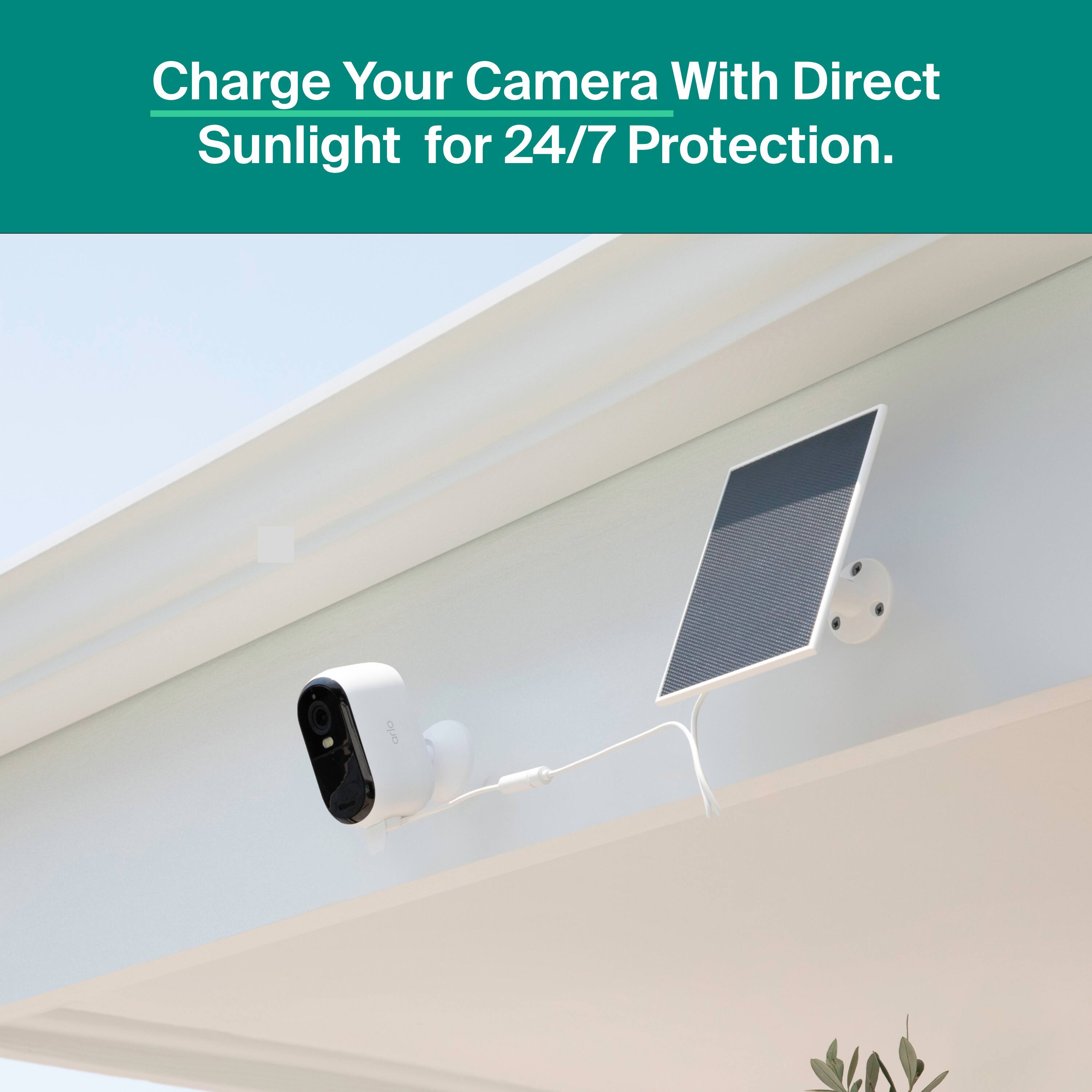 Charge Your Camera With Direct Sunlight for 24/7 Protection.