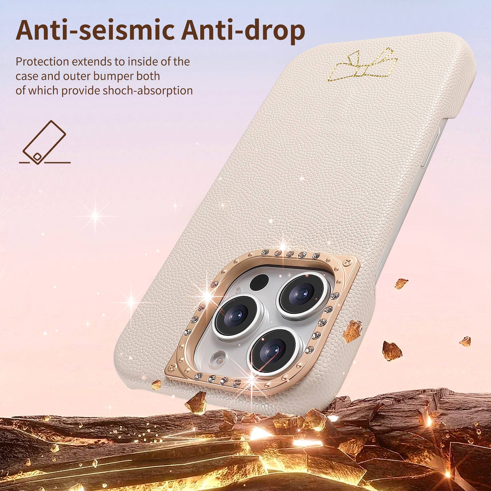 Anti-seismic Anti-drop Protection extends to inside of the case and outer bumper both of which provide shock-absorption