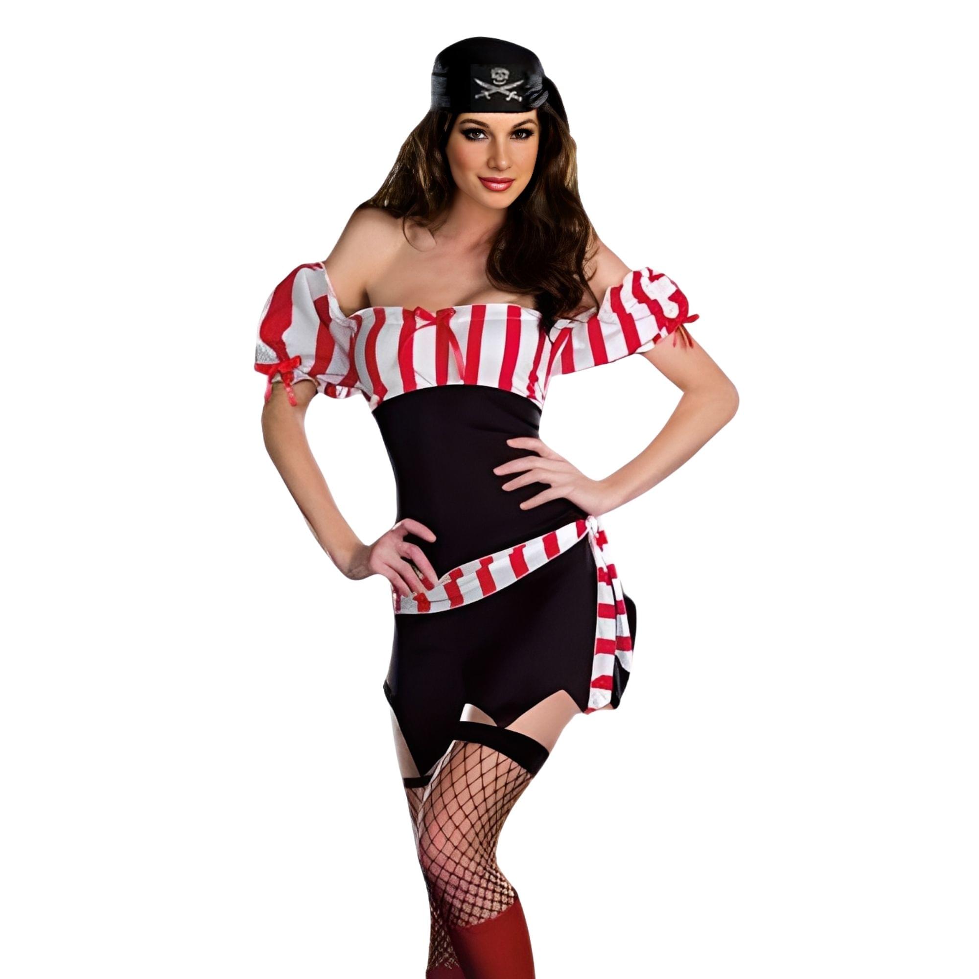 Alt View 1. Dreamgirl - Ships Ahoy Adult Costume Medium - Multi-Colored.