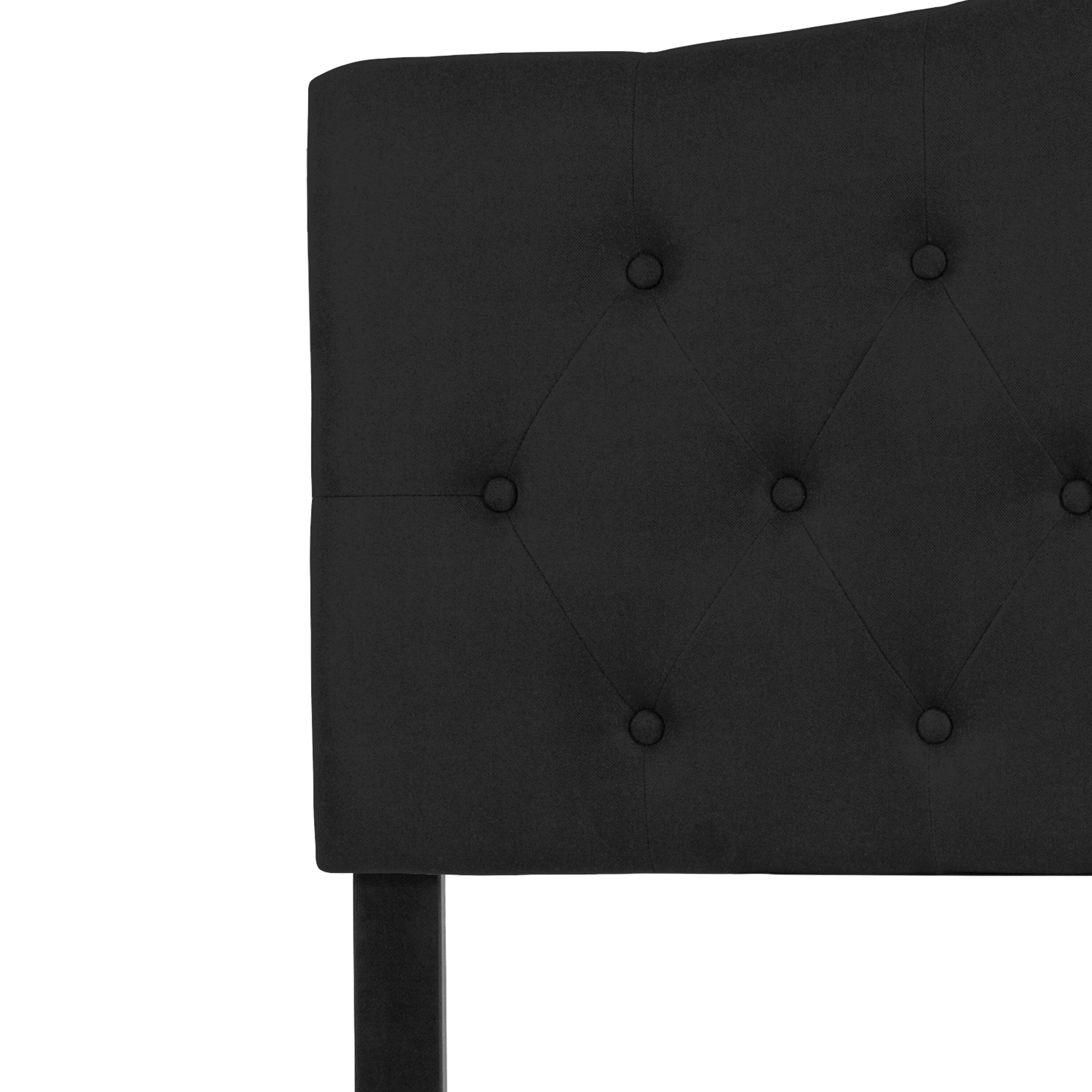 Alt View 7. Emma + Oliver - Arched Button Tufted Upholstered Headboard - Black.