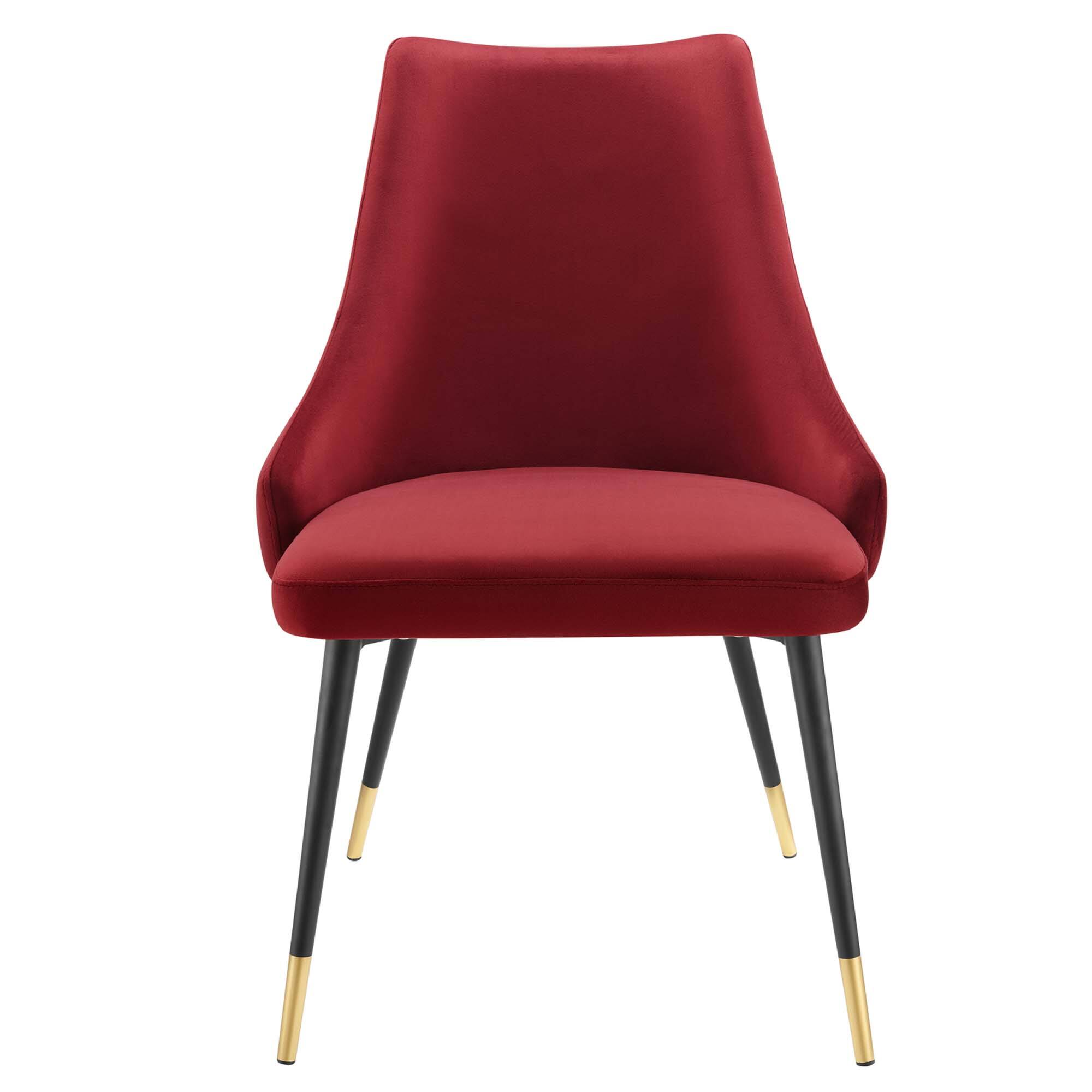 Alt View 3. Modway - Adorn Tufted Performance Velvet Dining Side Chair by Modway - Maroon.