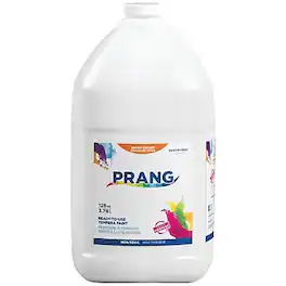 Prang - Ready-to-Use Washable Tempera Paint, 128 oz - White