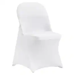 VEVOR - Stretch Spandex Folding Chair Covers, Universal Fitted Chair Cover, Removable Washable Protective Slipcovers, for Dining - White