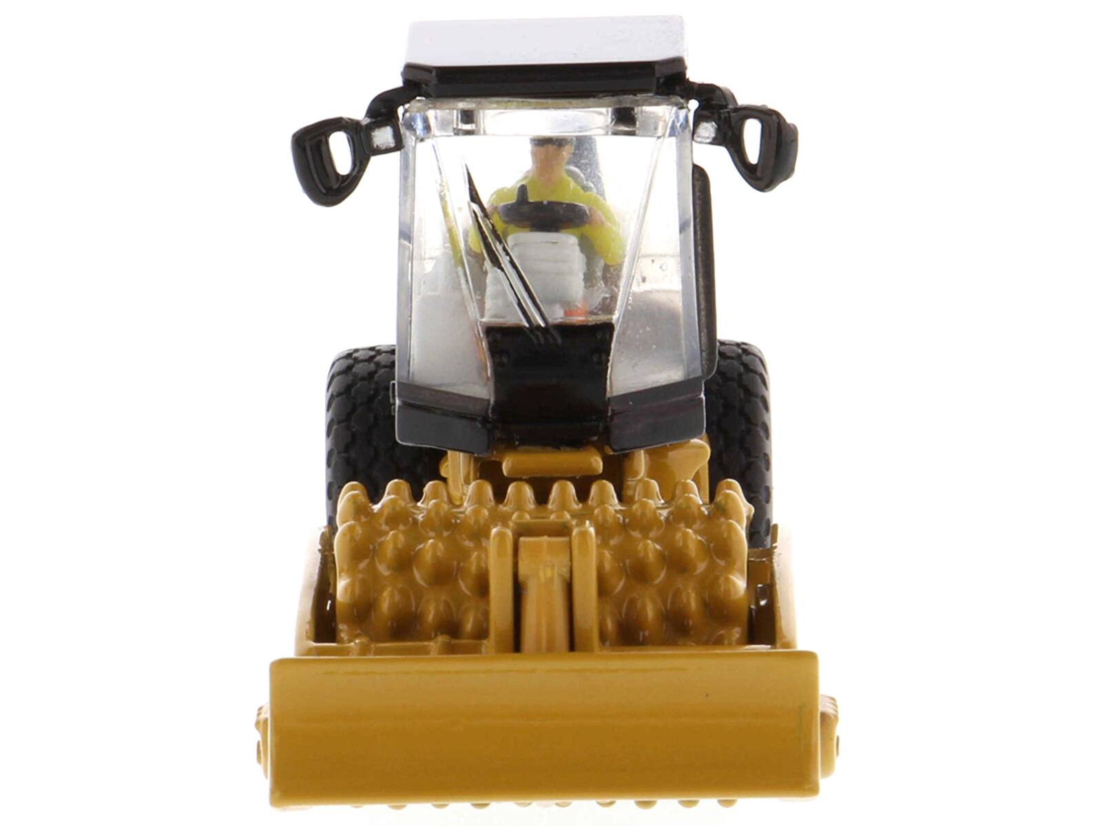 Alt View 4. Diecast Masters - CAT Caterpillar CS56 Padfoot Drum Vibratory Soil Compactor with Operator 1/87 (HO) Scale Model by Diecast Masters.