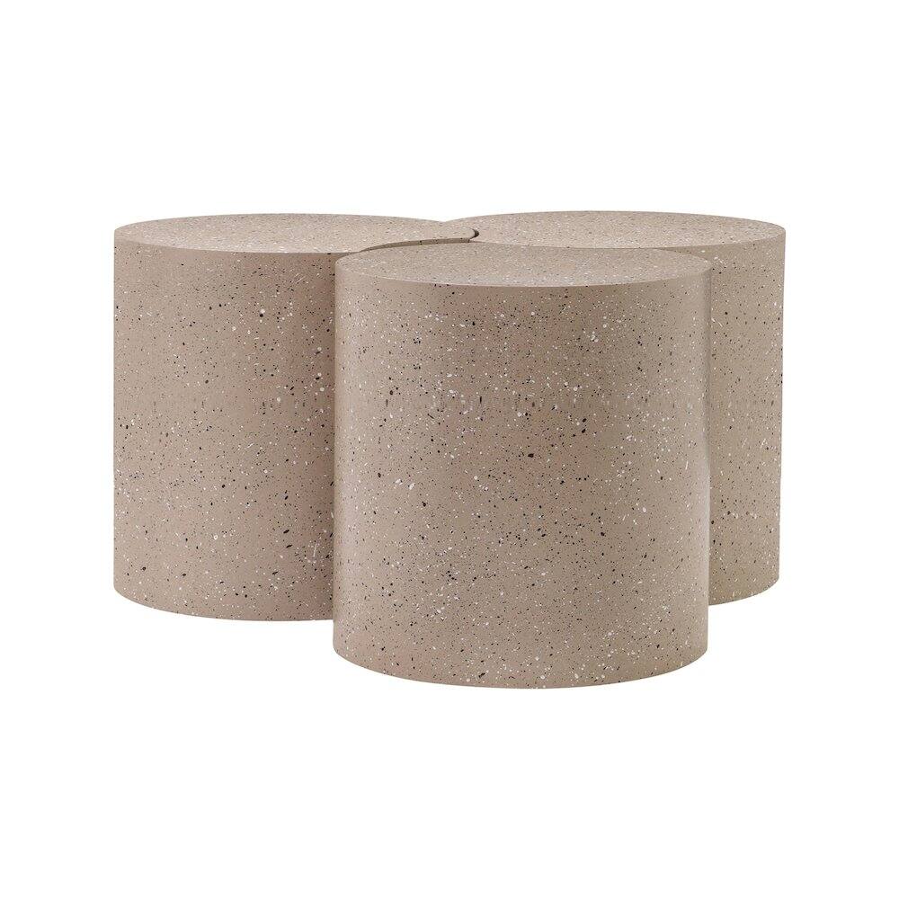 Alt View 1. Meridian Furniture - Dimple Taupe Coffee Table - Grey.