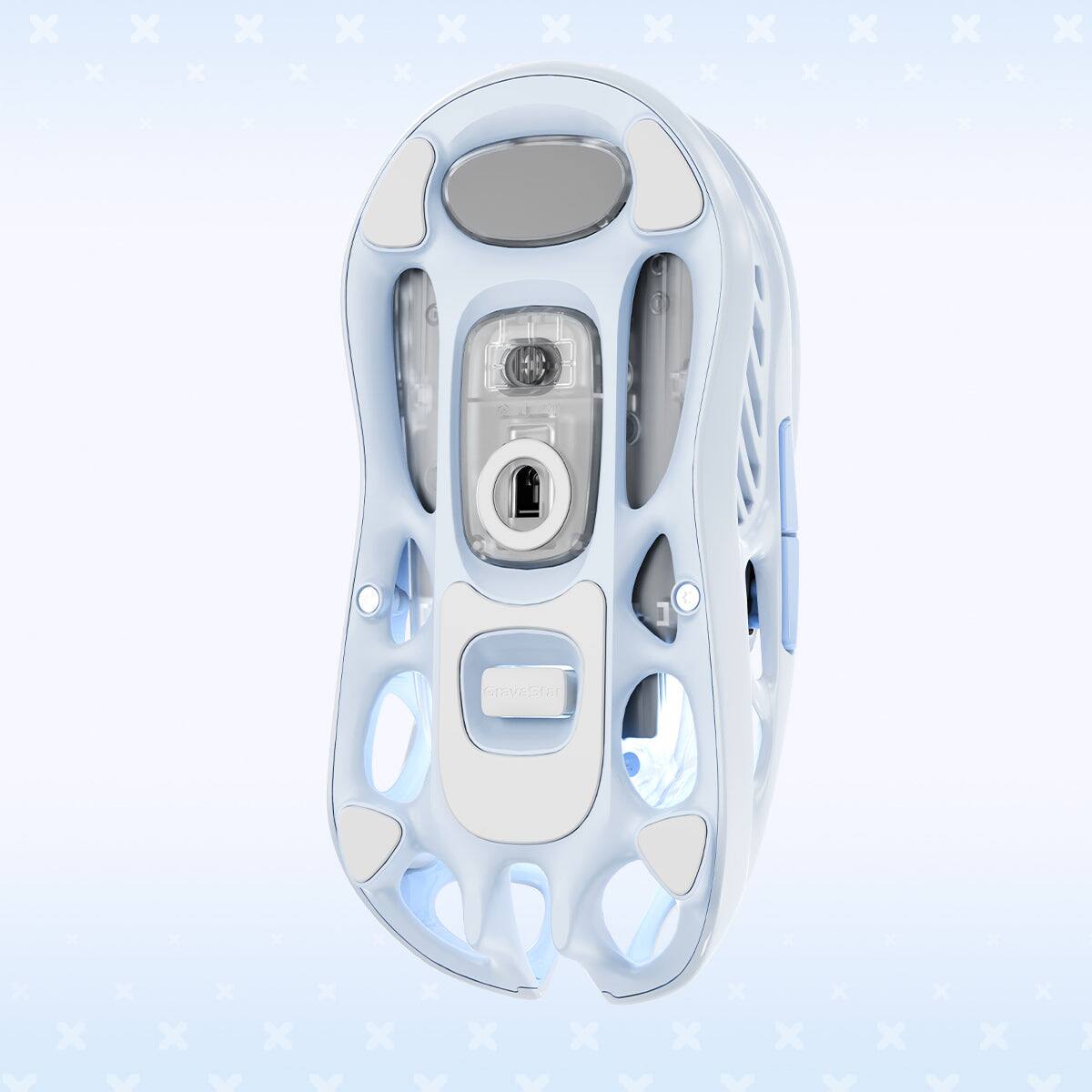 Alt View 7. GravaStar - GravaStar Mercury M1 Pro Special Edition Wireless Gaming Mouse with 26000 DPI and Magnesium Alloy Frame Ice Blue - Ice Blue.