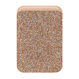 Entronix - Rhinestone Magnetic Wallet Attachment for MagSafe & Magnetic Phone Cases – Glitter Card Holder Accessory - Rose Gold