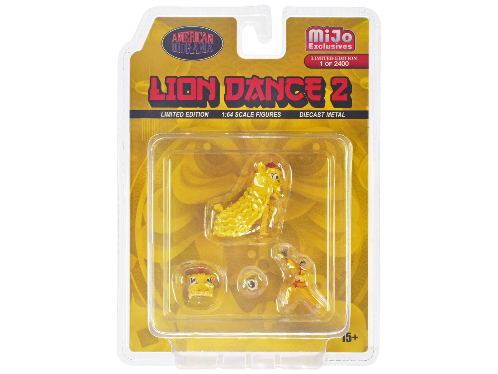 AMERICAN DIORAMA Exclusives LIMITED EDITION 1 OF 2400 LION DANCE 2 LIMITED EDITION 1:64 SCALE FIGURES DIECAST METAL  
15+