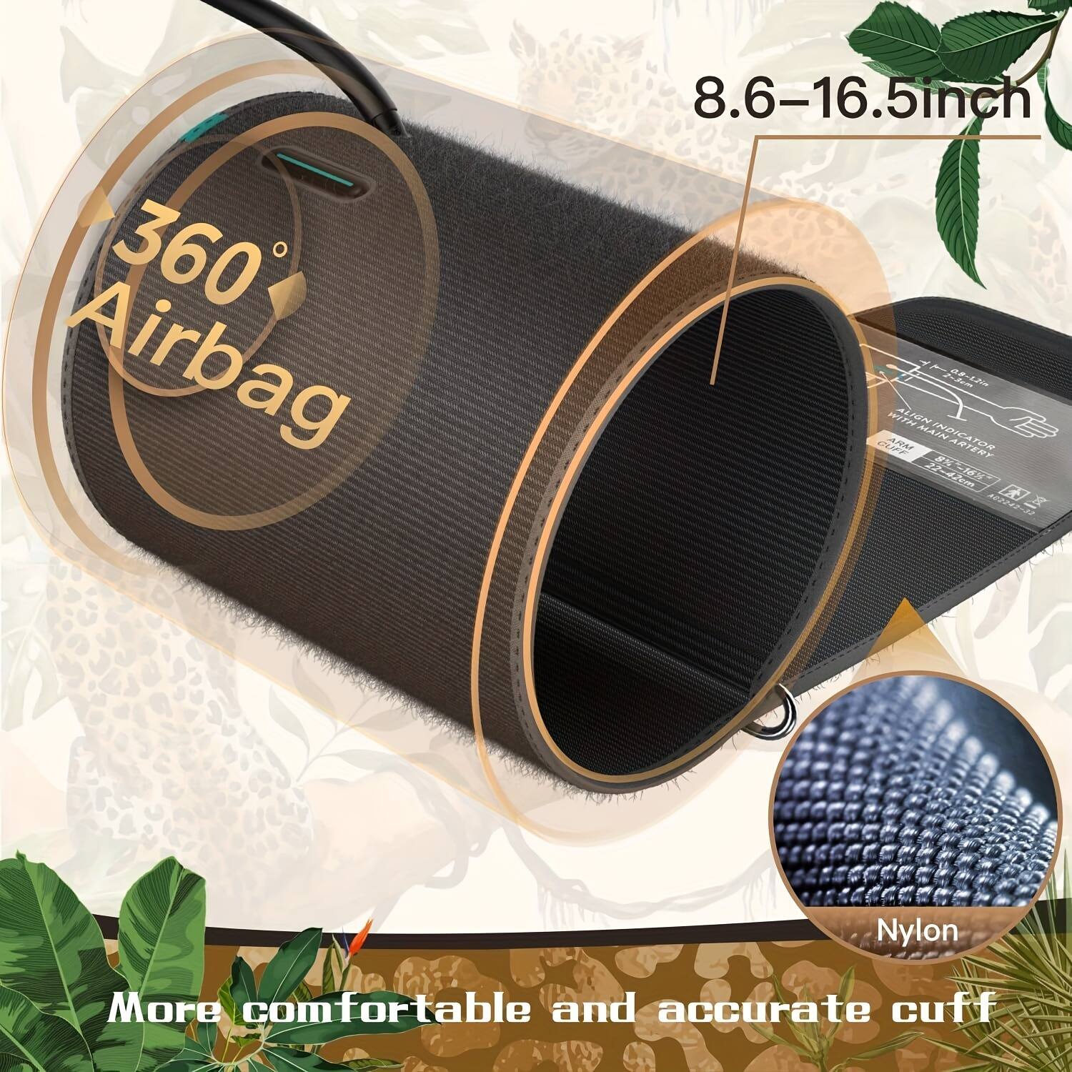 360 Airbag, 8.6-16.5inch, Nylon, More comfortable and accurate cuff.