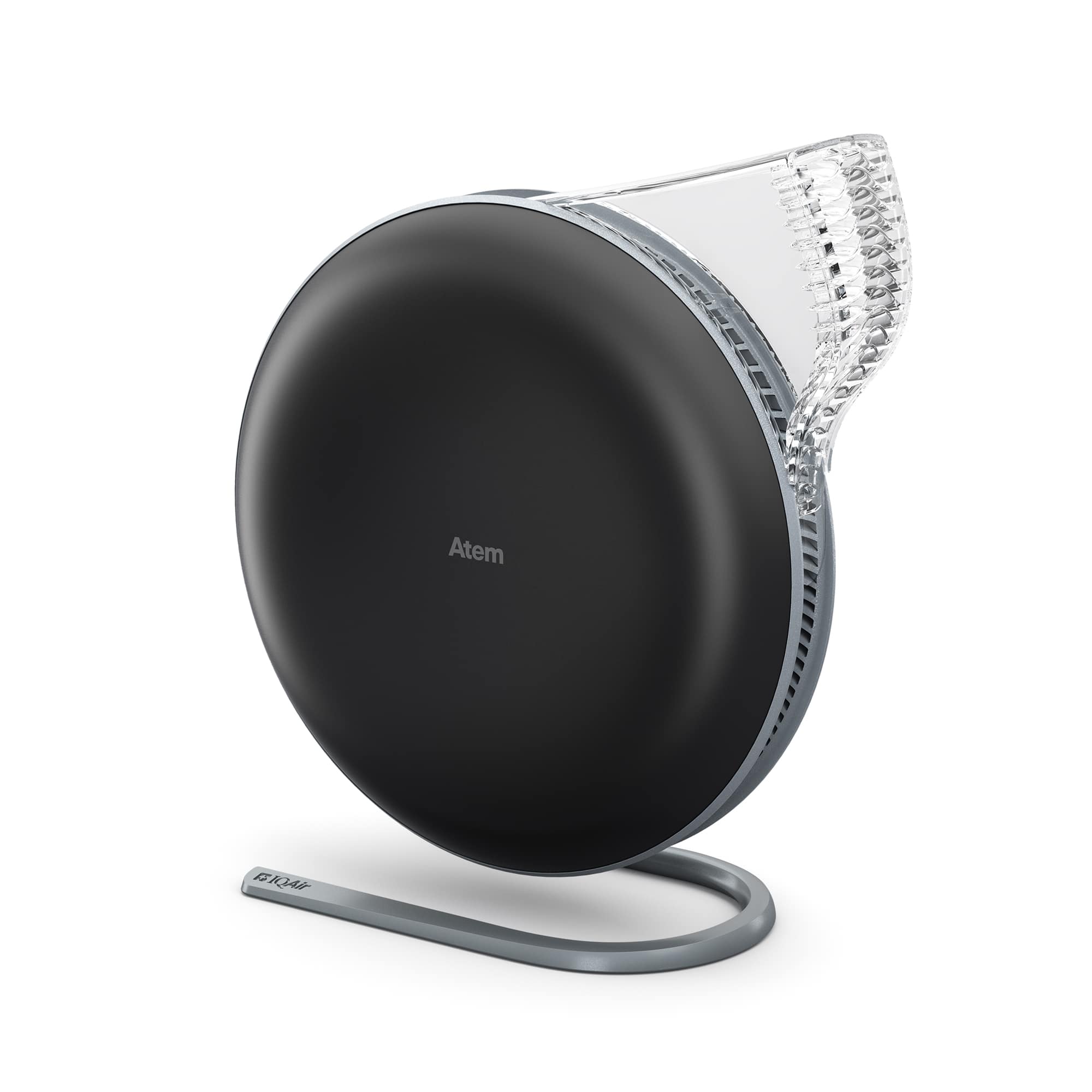 Front. IQAir - Atem Personal Air Purifier - Black.