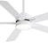Alt View 5. Breezary - 52" Modern Indoor Ceiling Fan with LED Light, 5 Reversible Plywood Blades, 6-Speed DC Motor, Remote, Timer, 5" Downrod - White.