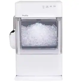 GE Profile - Opal 2.0 Ultra Nugget Ice Maker with Scale Inhibiting Filter - Stone White