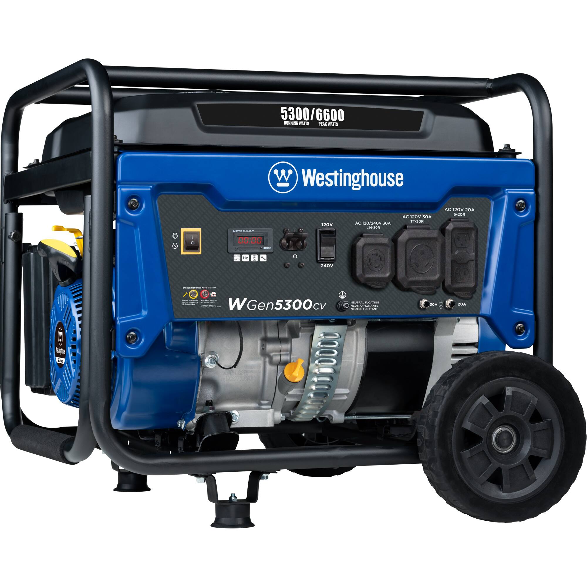 5300/6600 - N min H - W Westinghouse S - I 00:00 : Nv N nintoe JLA AC rV SA 1aum AC vo 20A ndo - I 1 240V kpa | | : WGen5300cv - i : n I - O Ju8