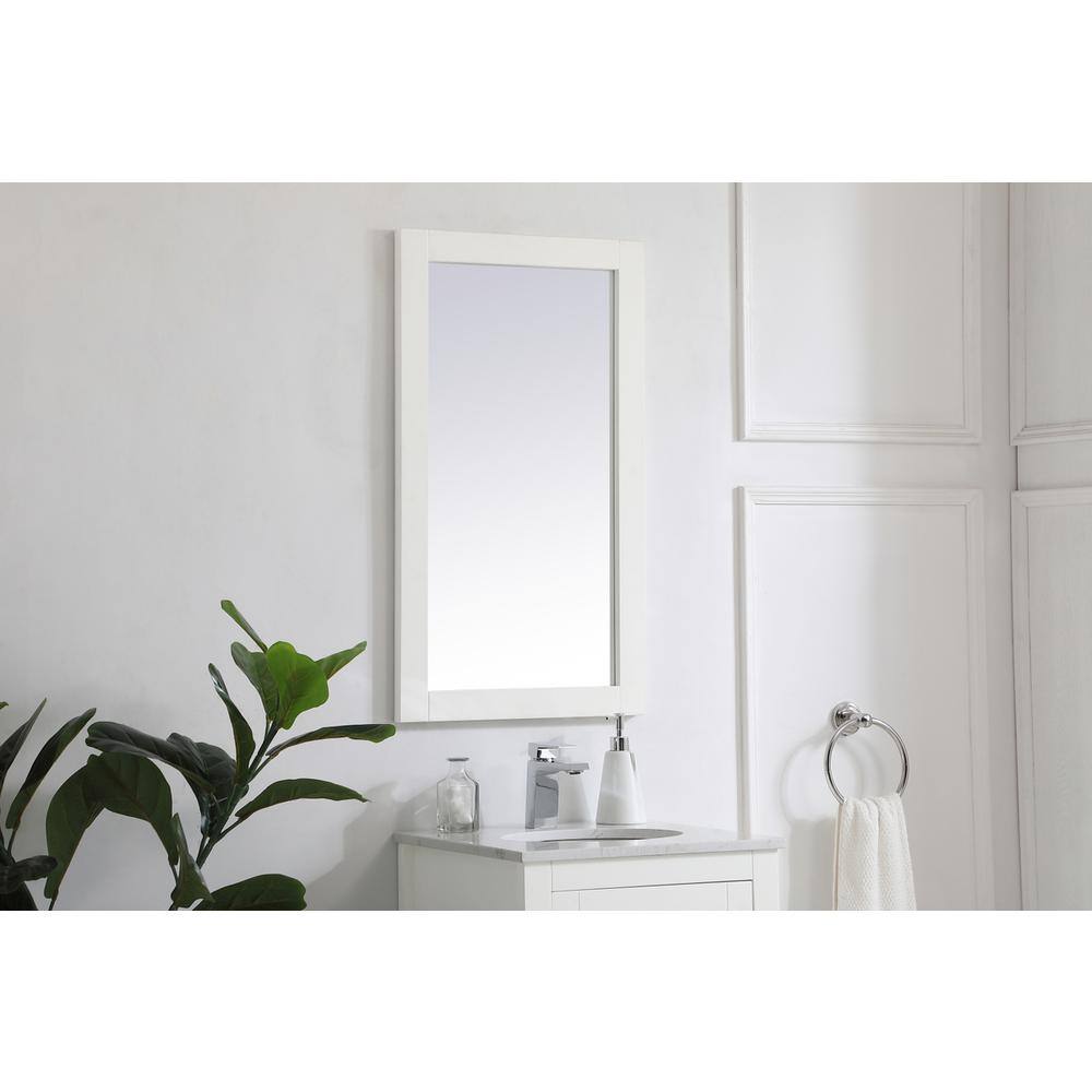 Alt View 6. Elegant Decor - Aqua rectangle vanity mirror 18 inch in White - White.