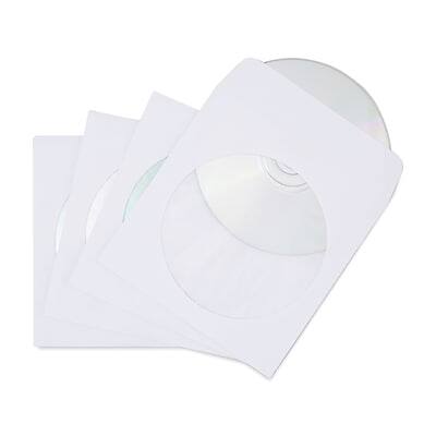 Alt View 1. Staples - Open End CD/DVD Envelopes, 5" x 5", 50/Box (12257) - White.
