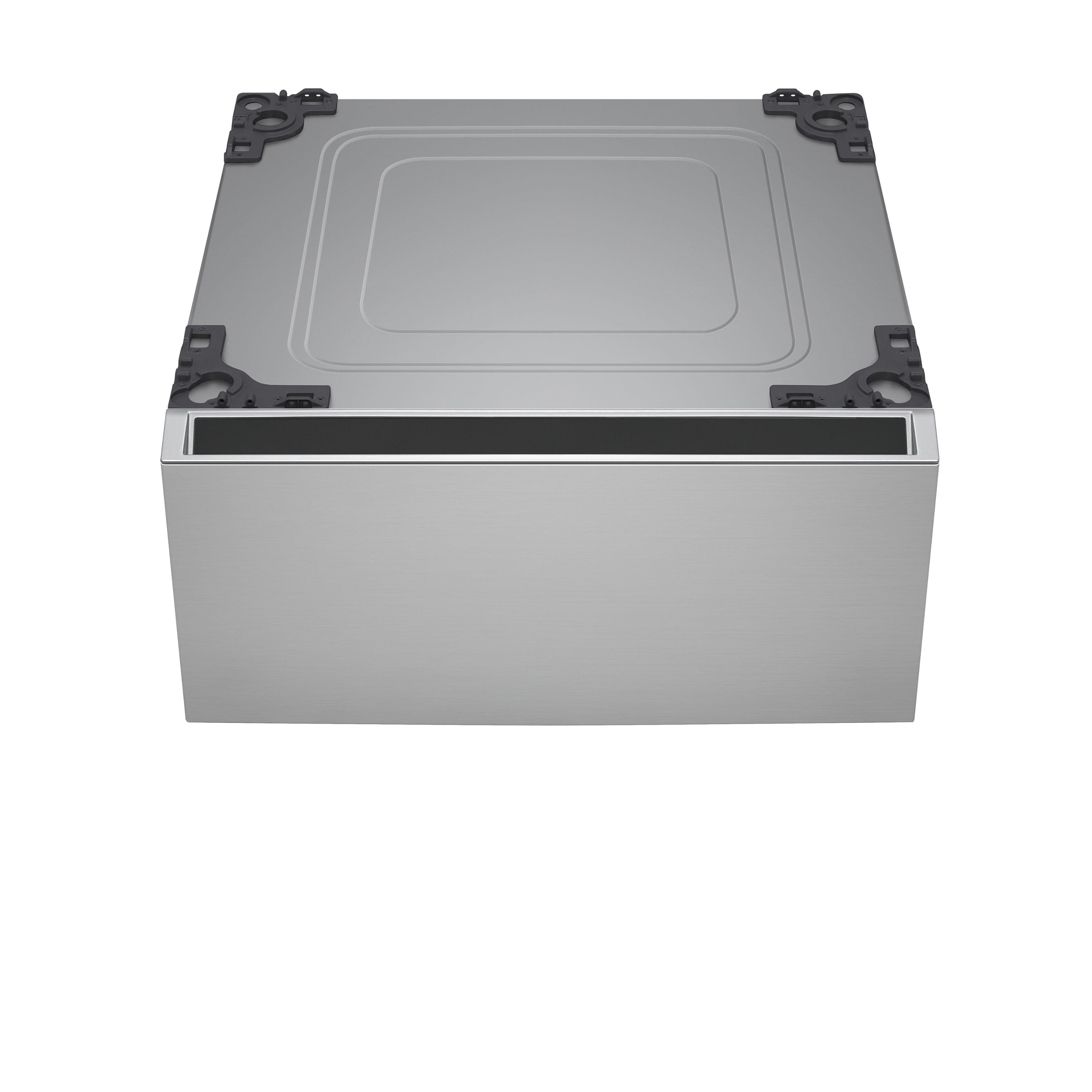SIGNATURE 29-in Wide Laundry Pedestal with Storage Drawer for select LG Stackable Washers and Dryers - Platinum Steel